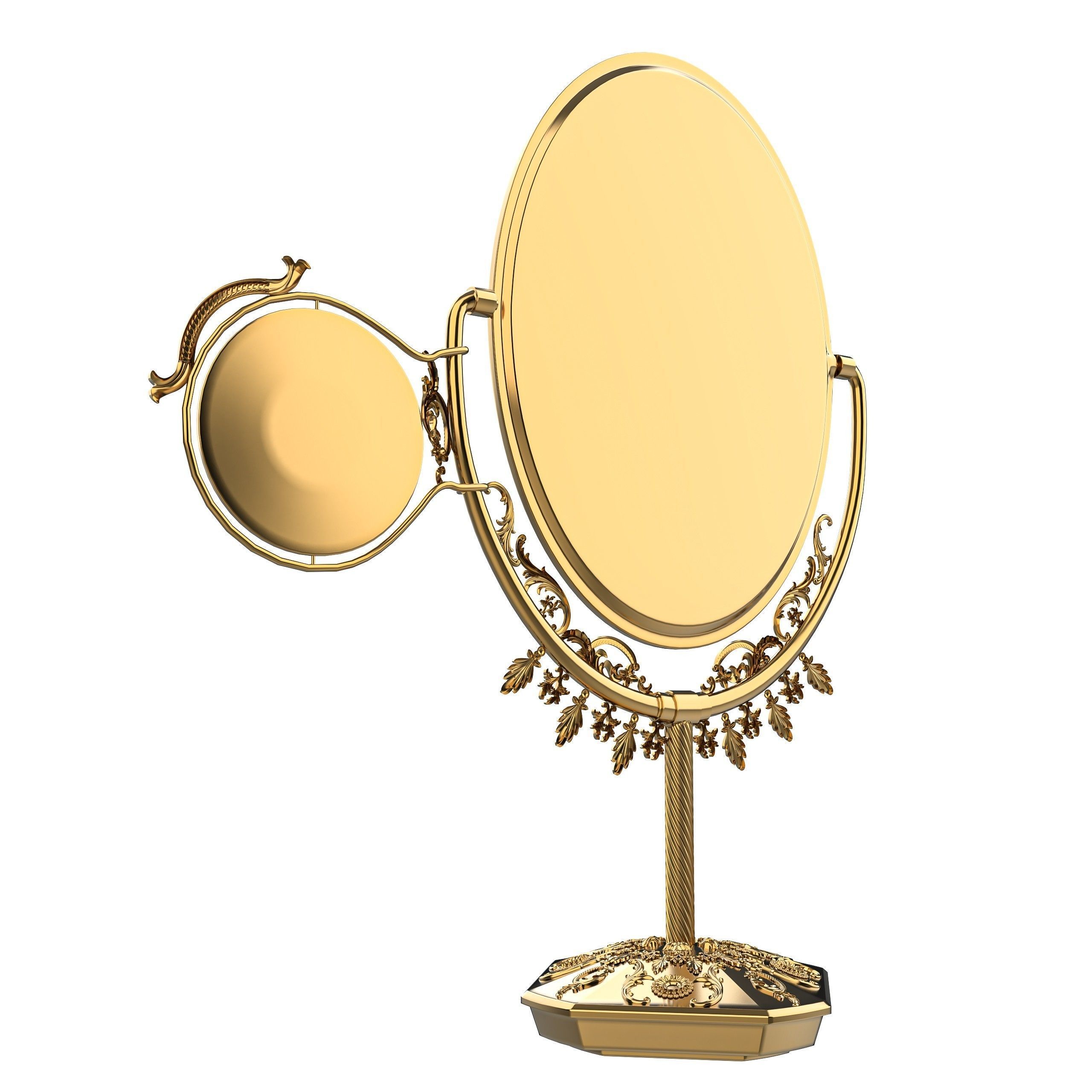 Antique Mirror 3D model_5