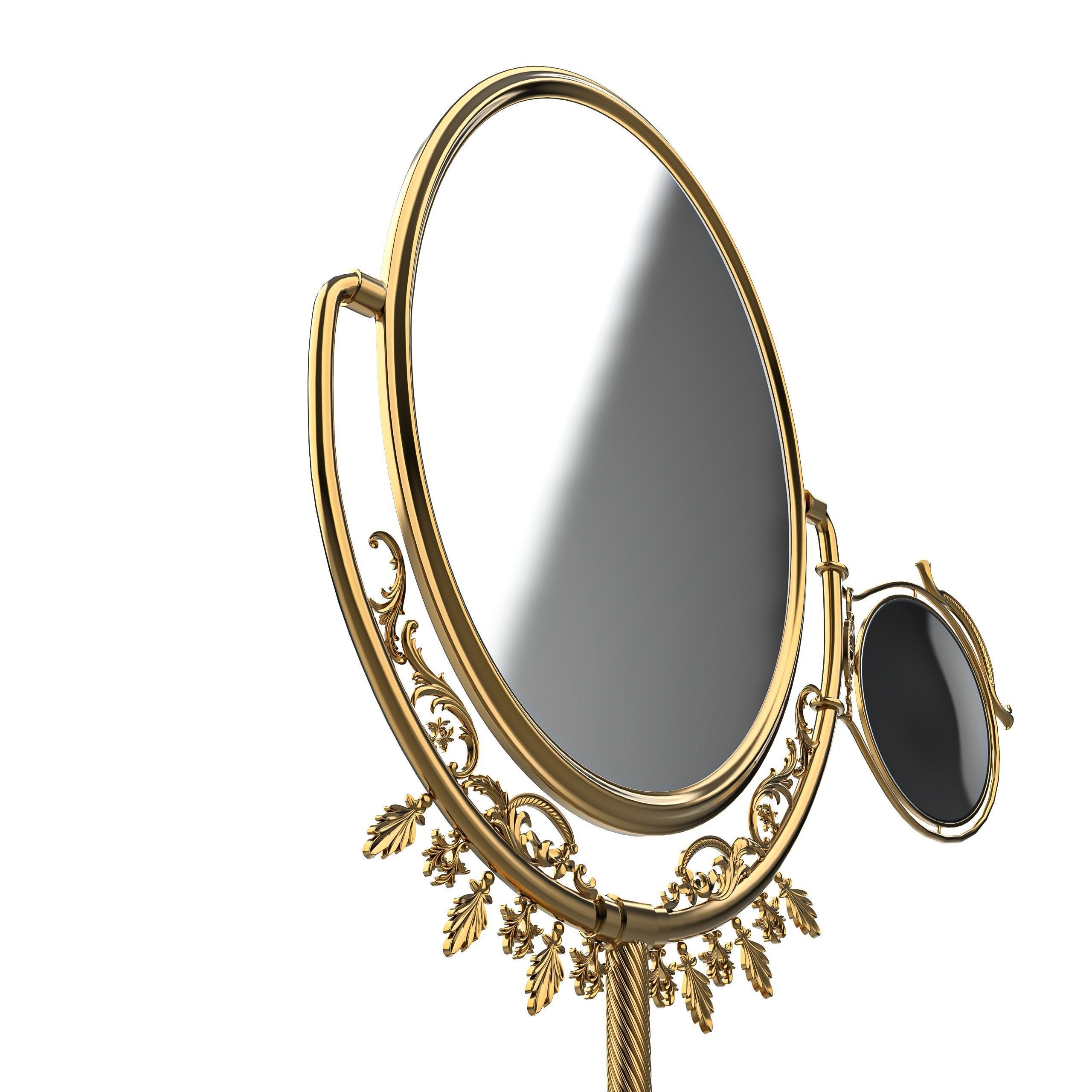 Antique Mirror 3D model_3