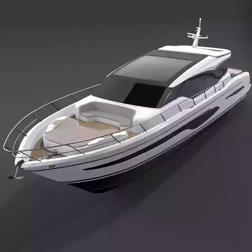P 78 Luxury Motor Yacht - V Class model 3D 3D model