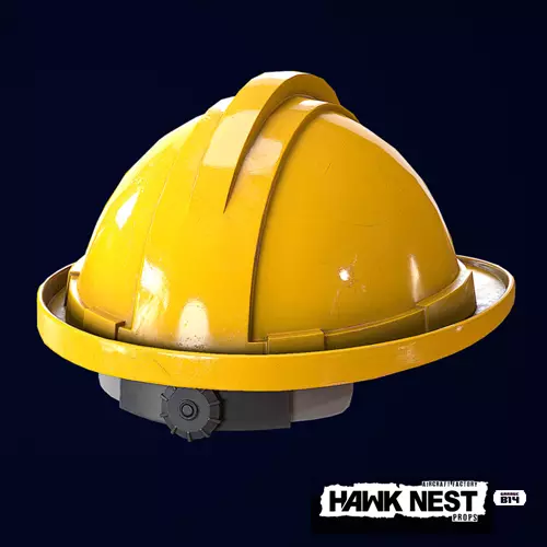 Construction Safety Helmet Low-poly 3D model_0