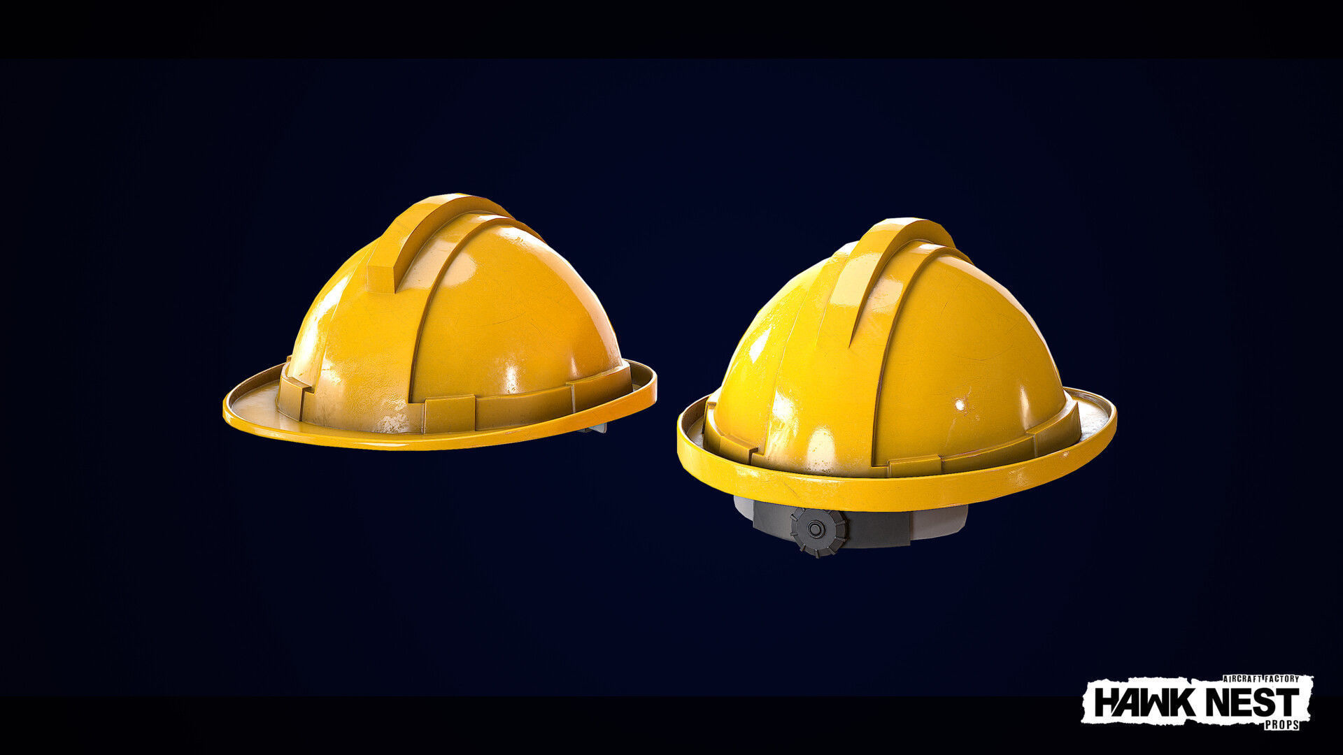 Construction Safety Helmet Low-poly 3D model_1
