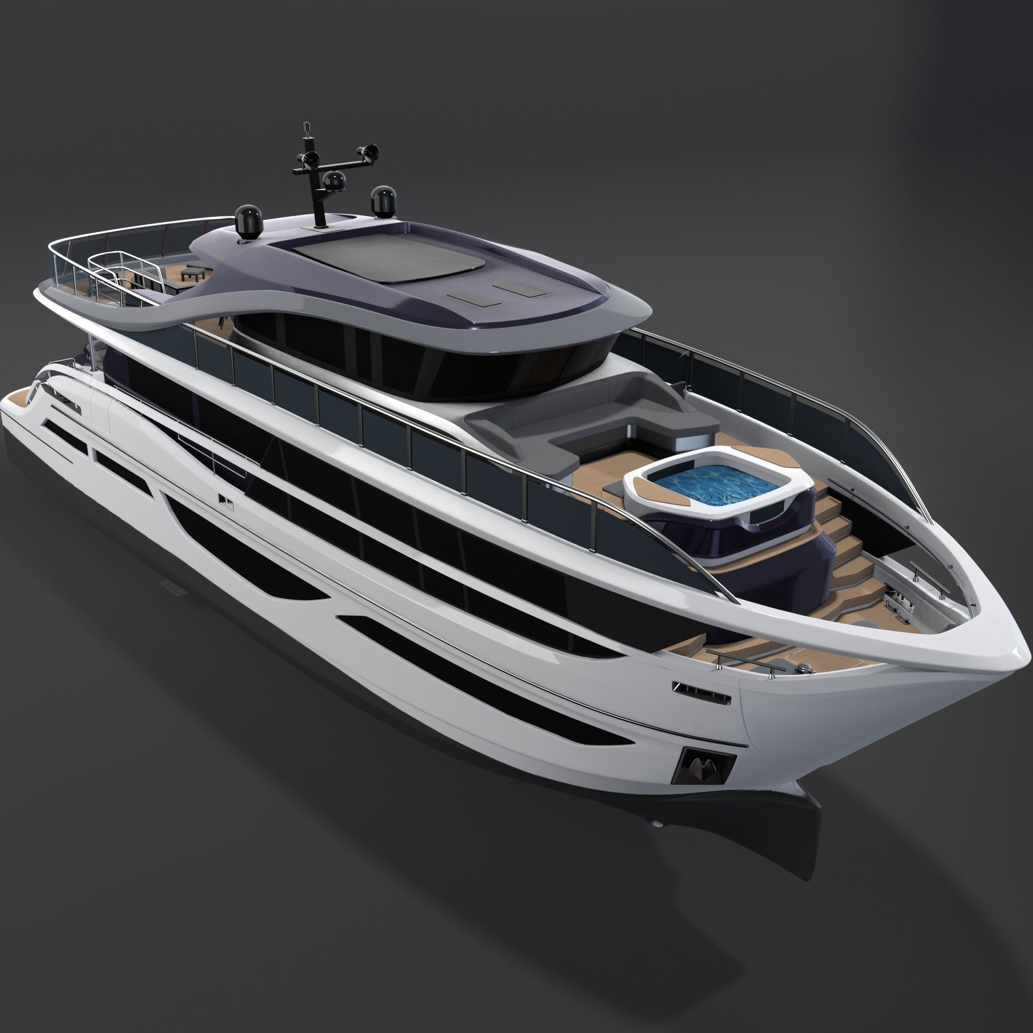 P X95 Luxury Motor Yacht - X Class 3D model_3