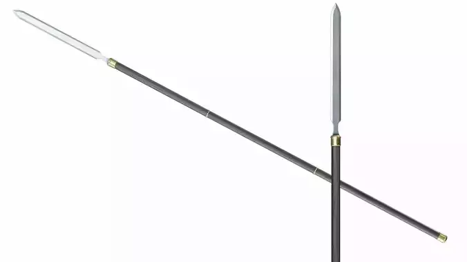 Longspear 02 Low-poly 3D model