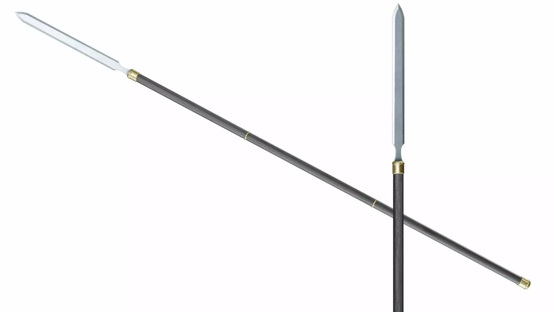 Longspear 02 Low-poly 3D model_0