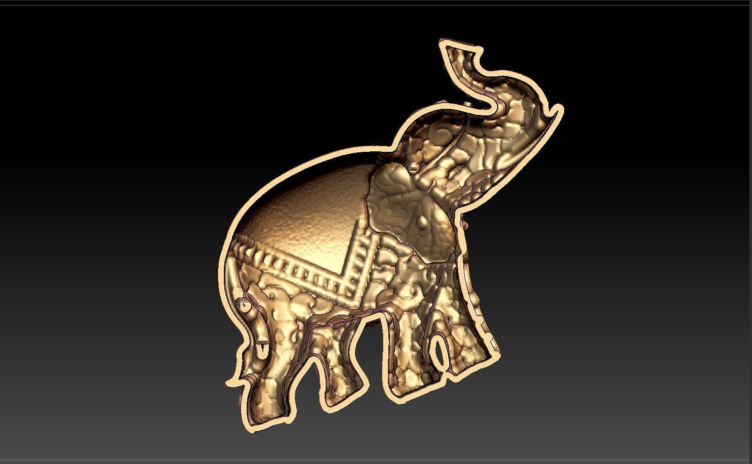 ELEPHANT PENDENT 3D print model_7
