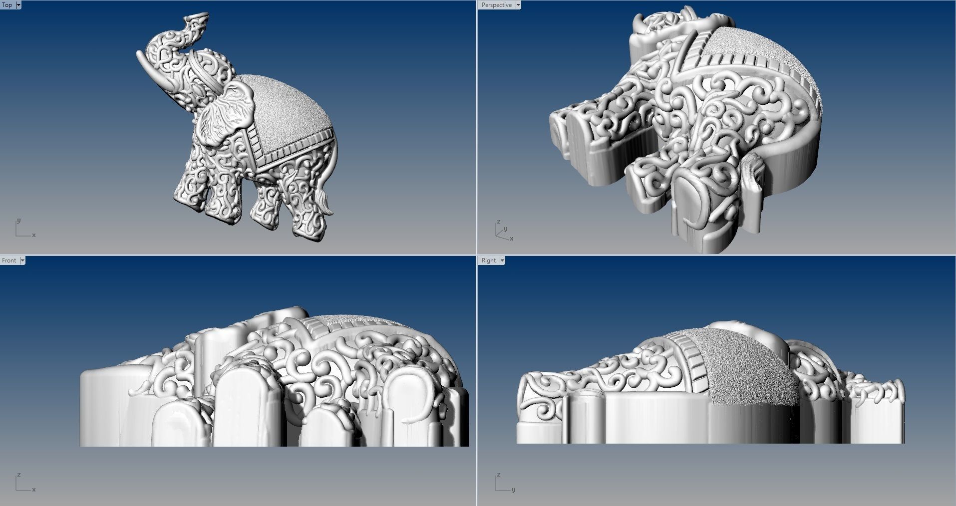 ELEPHANT PENDENT 3D print model_6