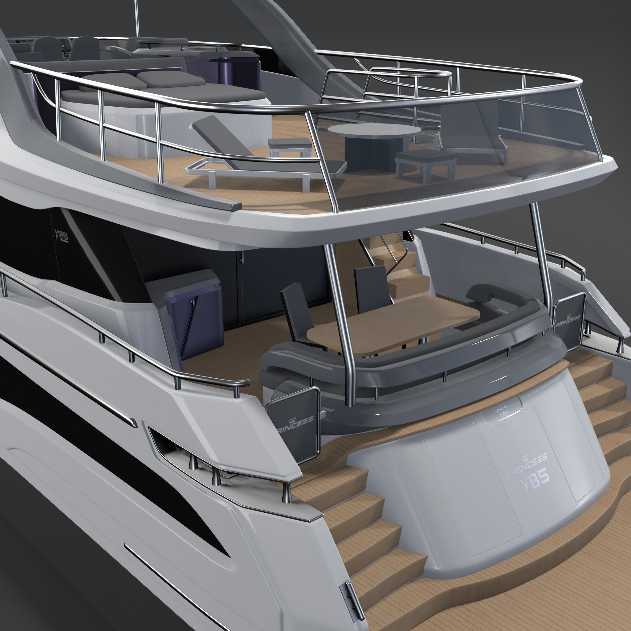 P Y85 Luxury Motor Yacht - Y Class model 3D model_3