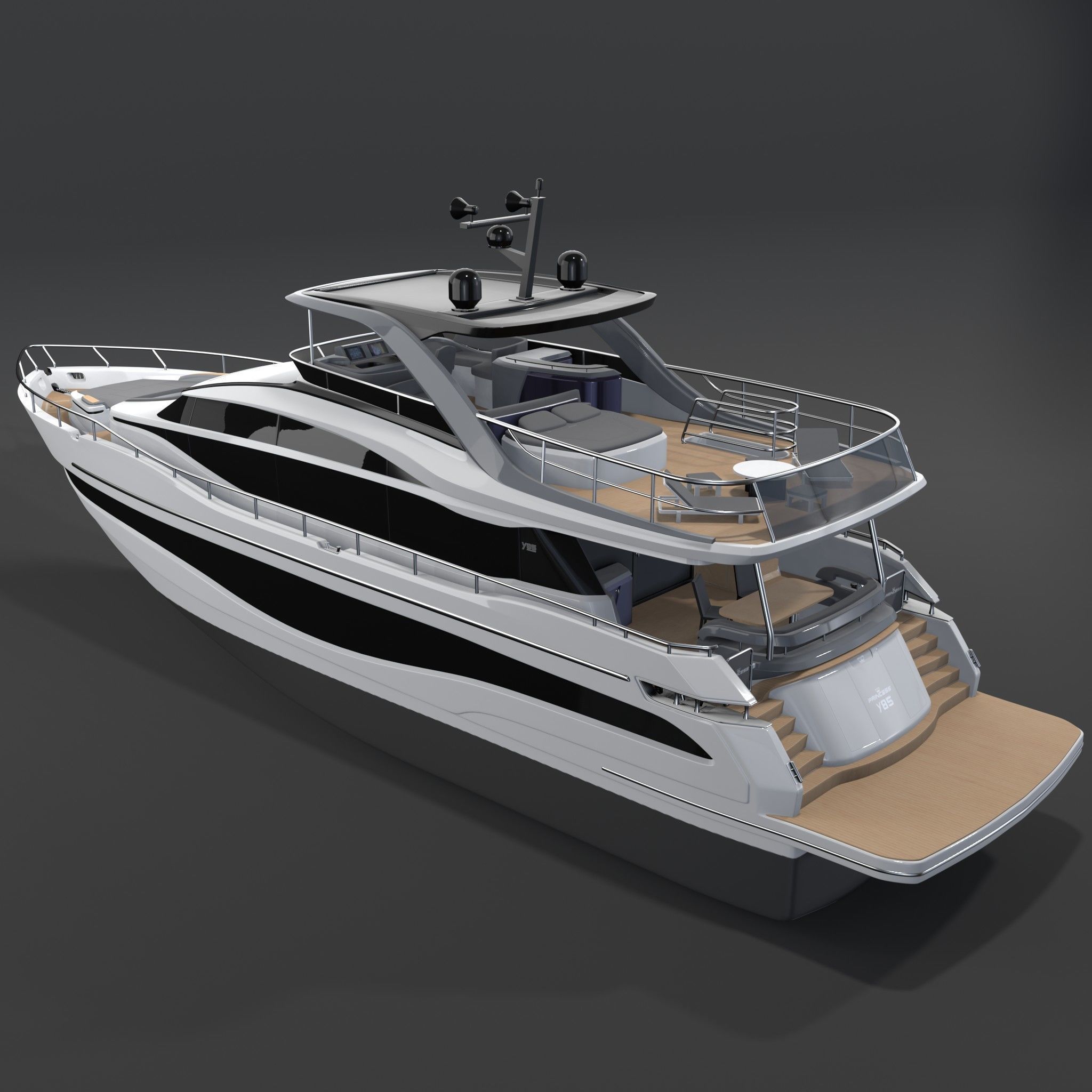 P Y85 Luxury Motor Yacht - Y Class model 3D model_2