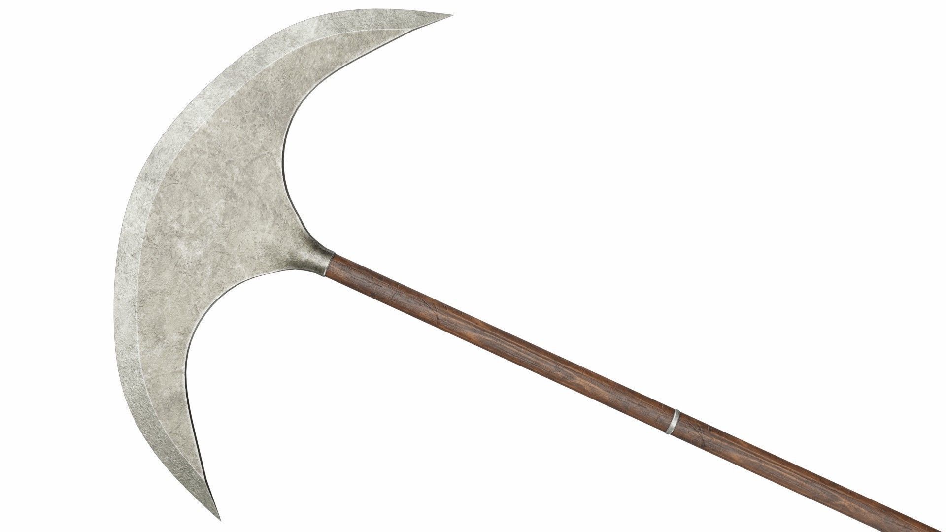 Sharp axe spear Low-poly 3D model_2