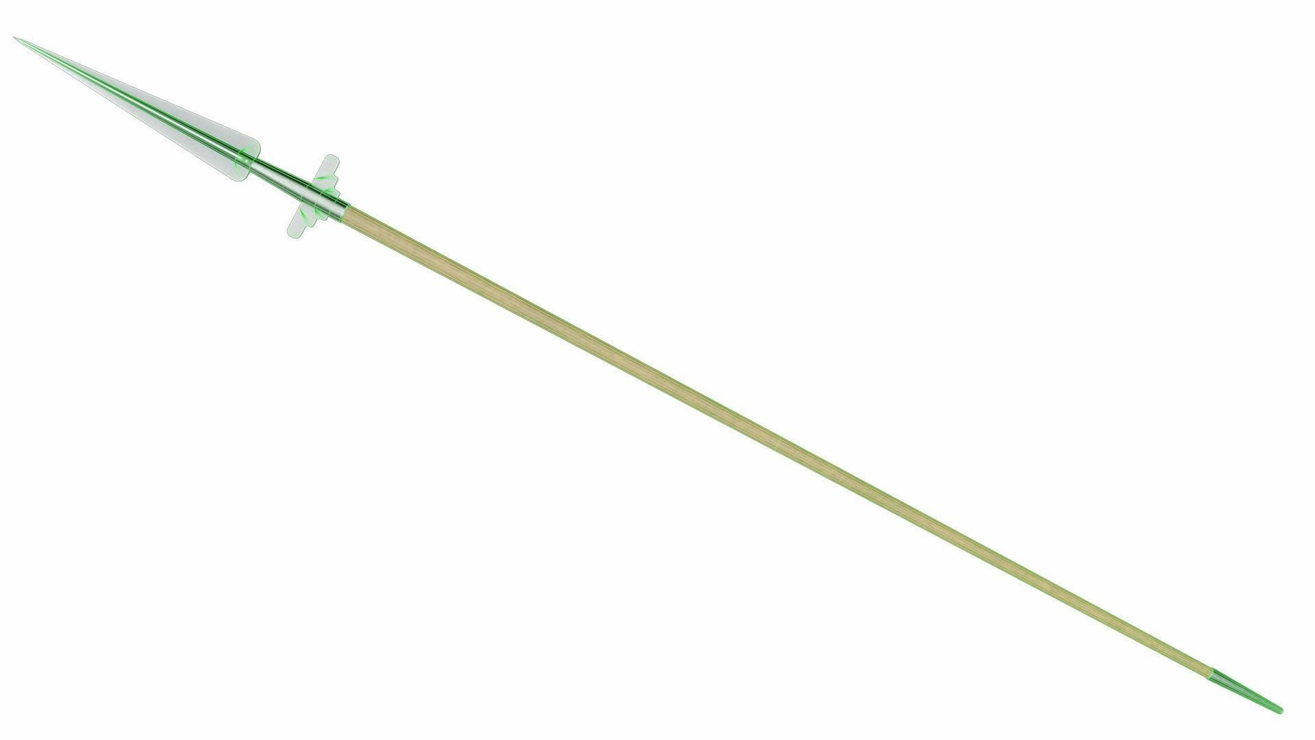 Short spear Low-poly 3D model_5