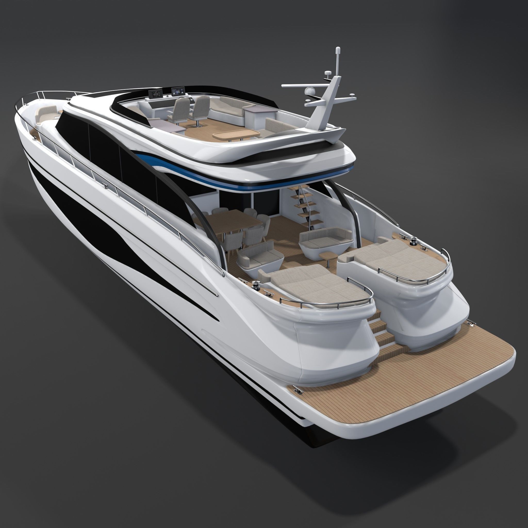 P S80  Luxury Motor Yacht - S Class 3D model_1