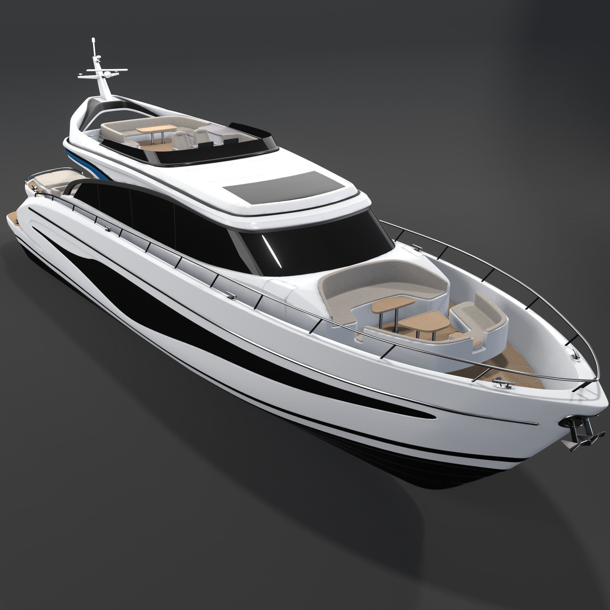 P S80  Luxury Motor Yacht - S Class 3D model_3