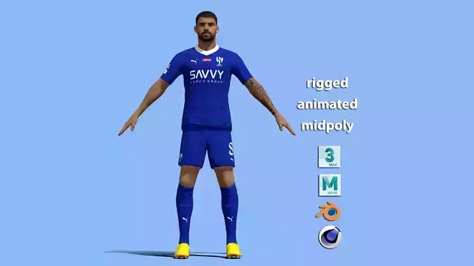 T-Pose Rigged Ruben Neves Al-Hilal