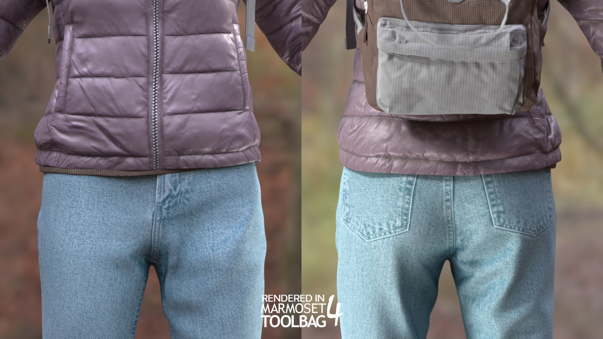 Woman - Winter Outfit 3 - Modular - Rigged Low-poly 3D model_11