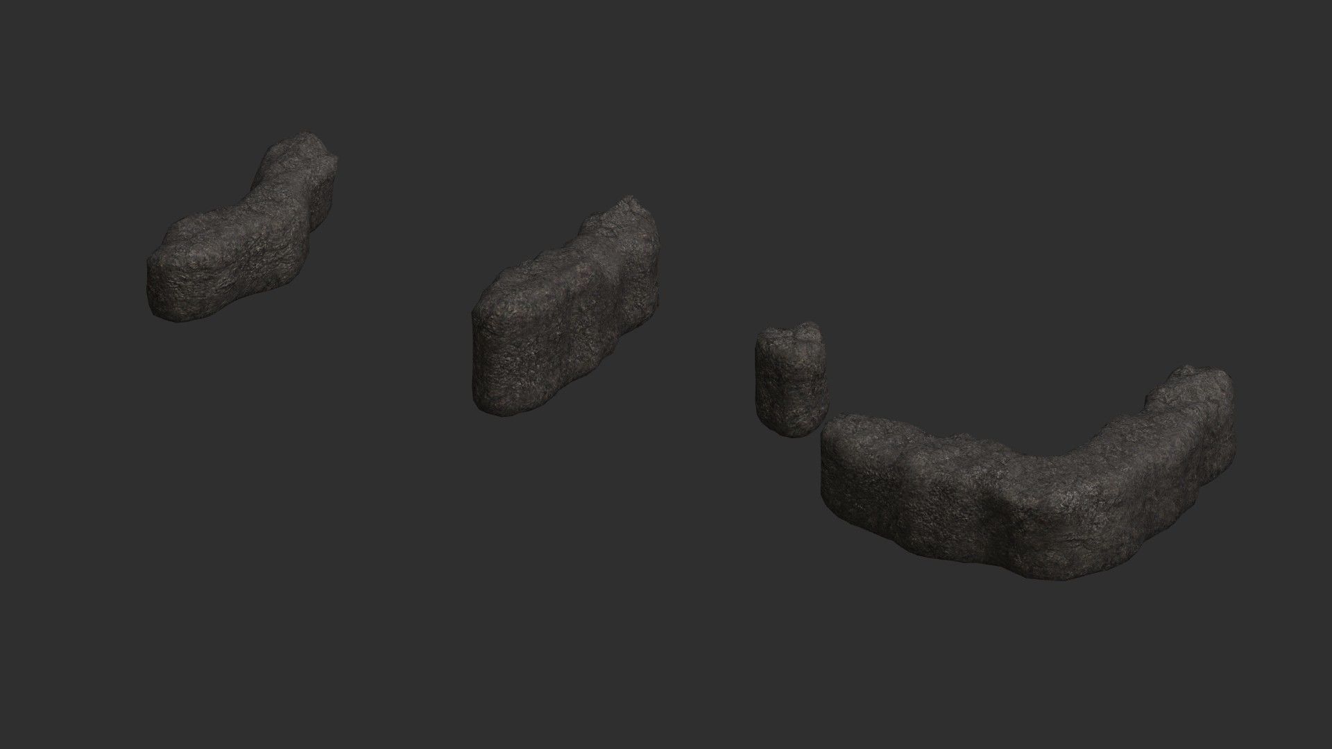 Cave Walls Combo - Base Low-poly 3D model_22