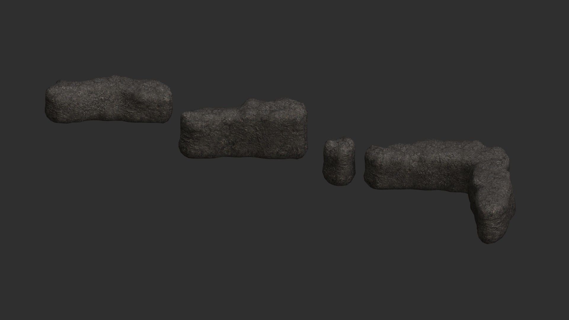 Cave Walls Combo - Base Low-poly 3D model_21