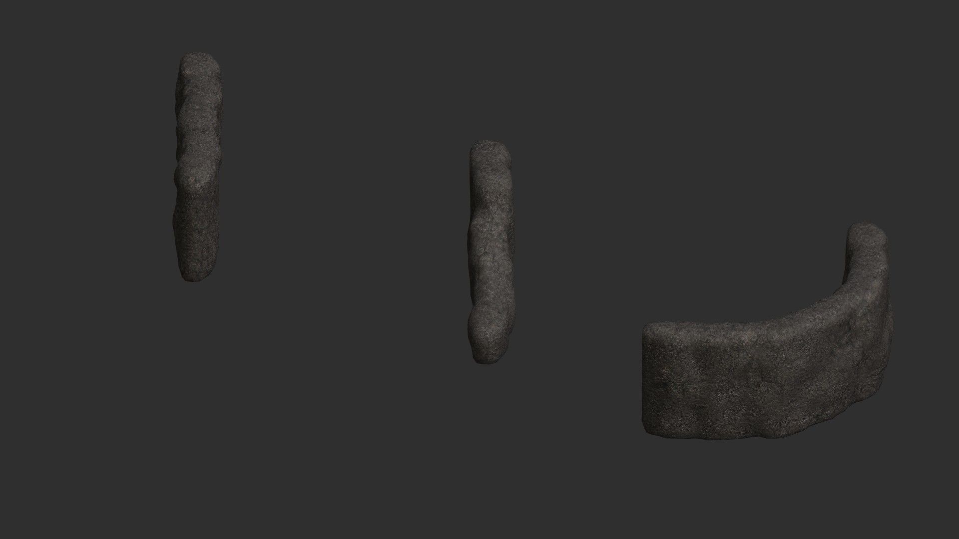 Cave Walls Combo - Base Low-poly 3D model_10