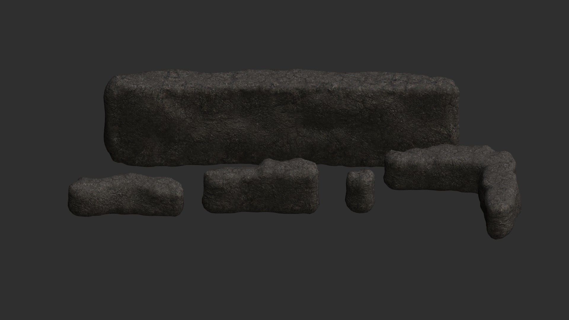 Cave Walls Combo - Base Low-poly 3D model_23