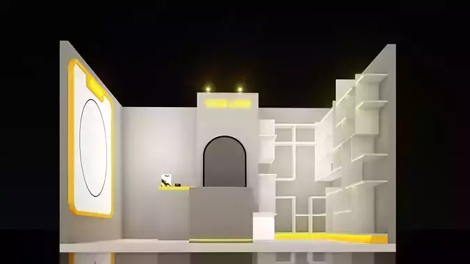 Booth 3x3 simple 3D model