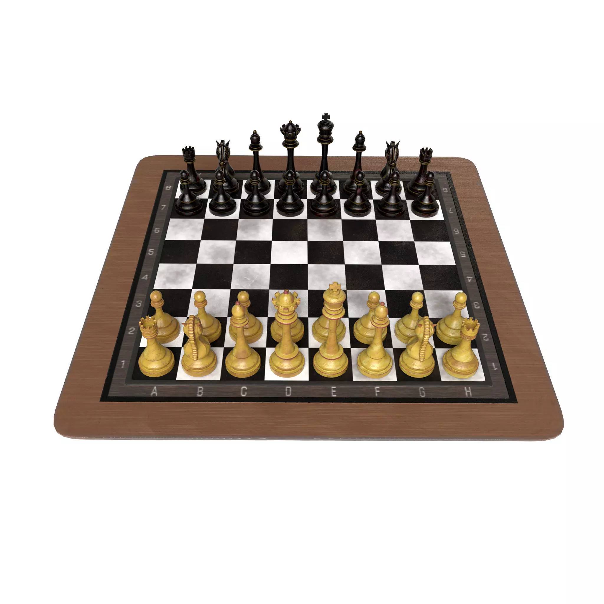 Wooden Chess 3D model