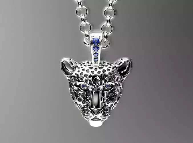 Jewelry Gold Light Leopard Pendant 0076 V1-1 Stl 3dm Fbx