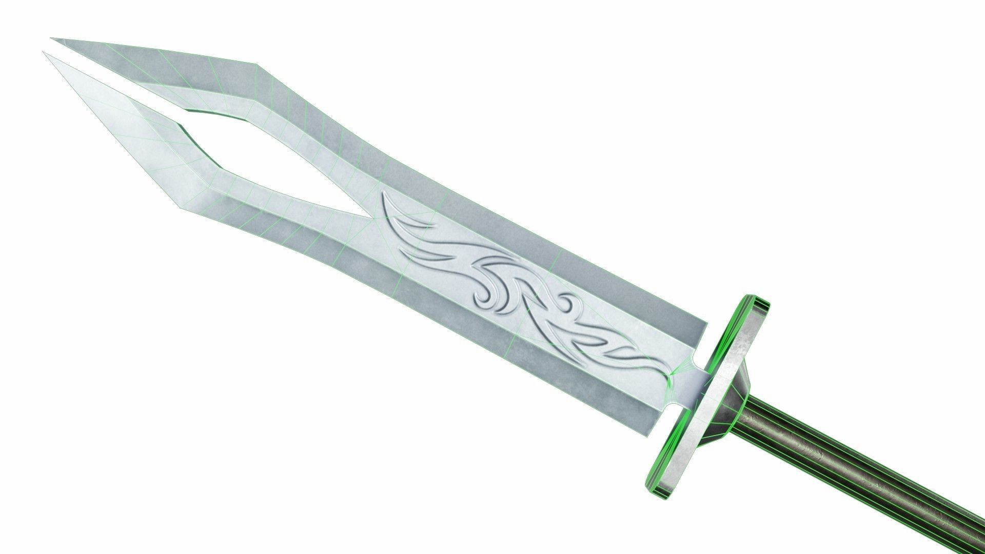 Spear 05 Low-poly 3D model_6