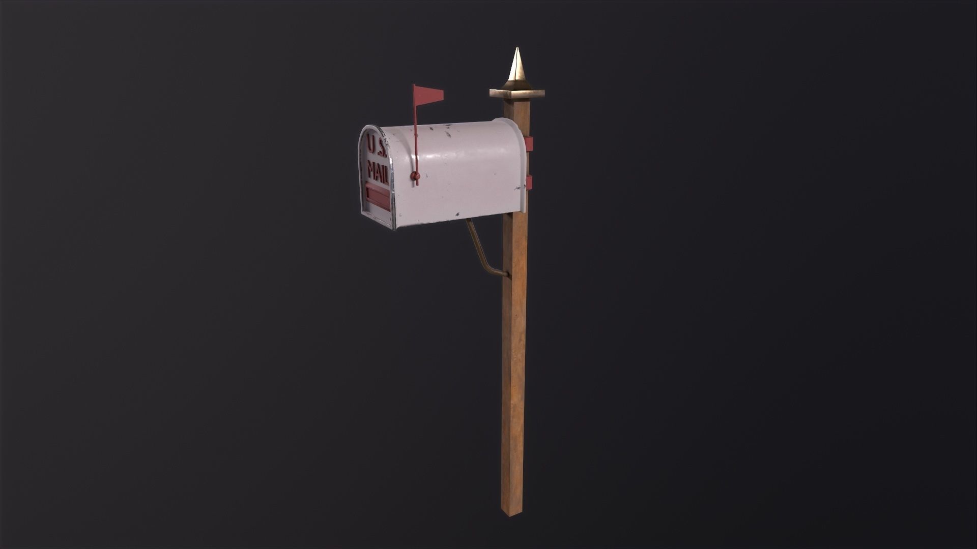 Mailbox 3D Model Low-poly 3D model_3
