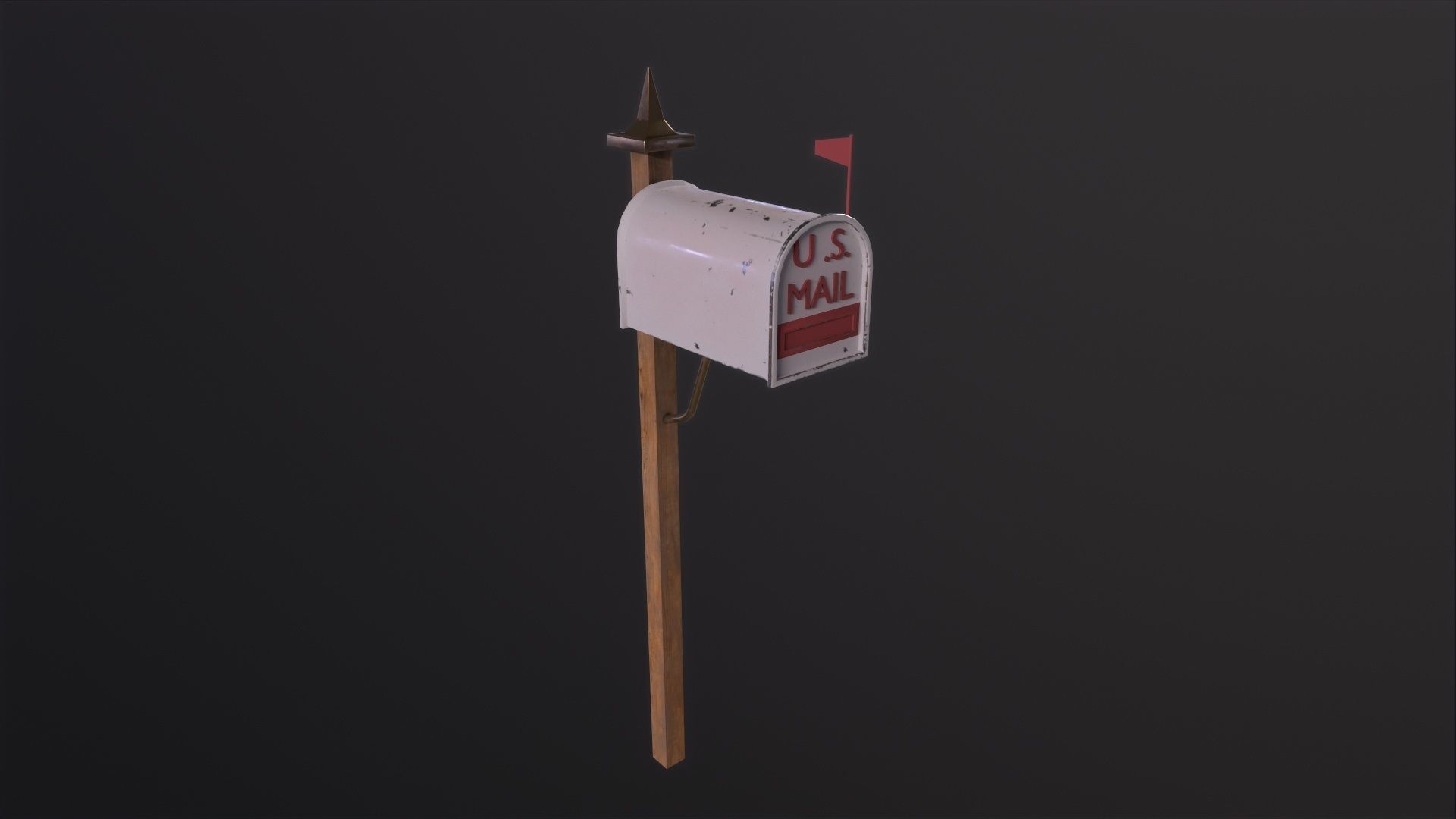 Mailbox 3D Model Low-poly 3D model_2