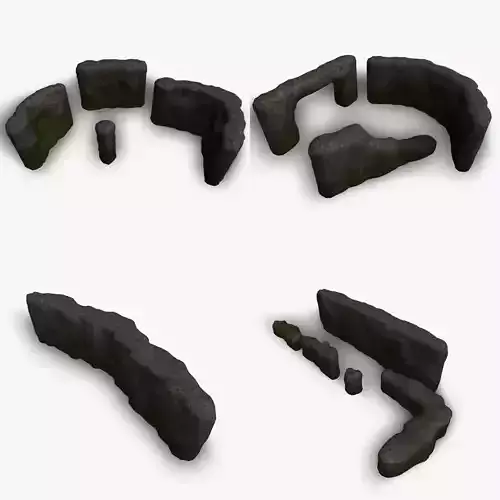 Cave Walls Combo - Moss 1 Low-poly 3D model