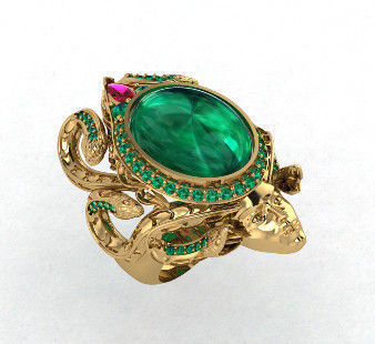 medusa ring 3D print model_1