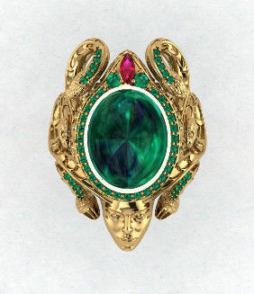 medusa ring 3D print model_2