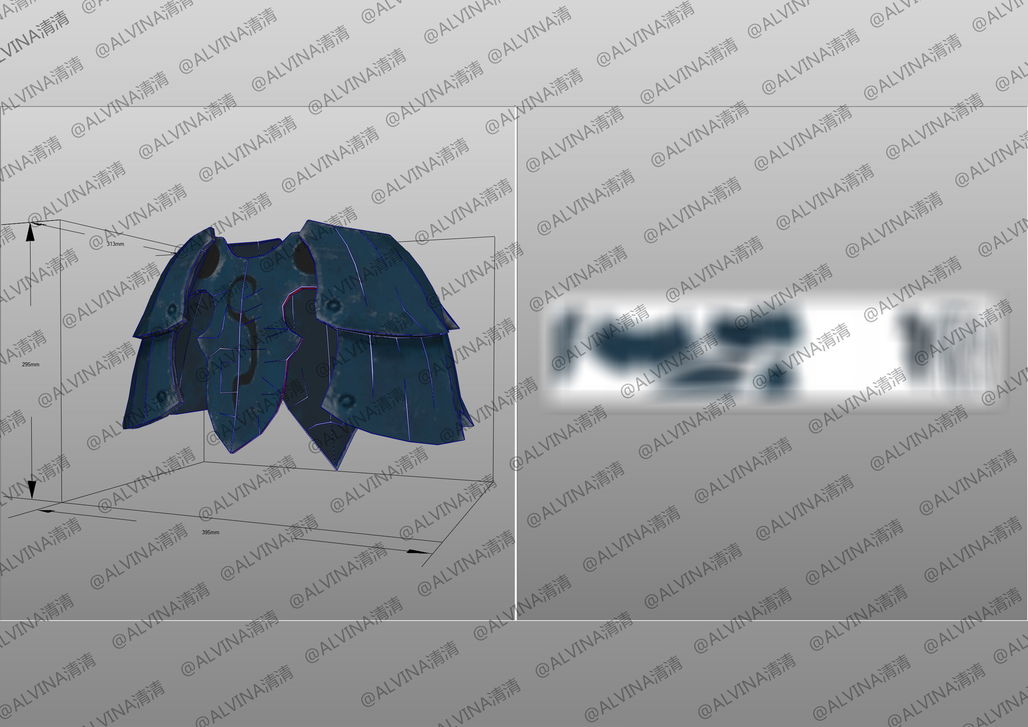 3D model Fate Lancelot Armor - Cosplay Pepakura Foam Full VR / AR / low ...