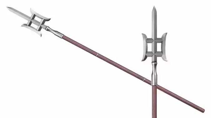 Spear with double crescent
