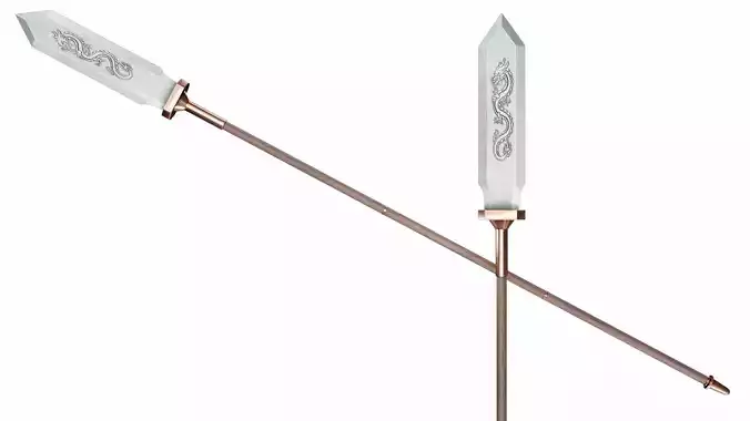 Spear with straight tip