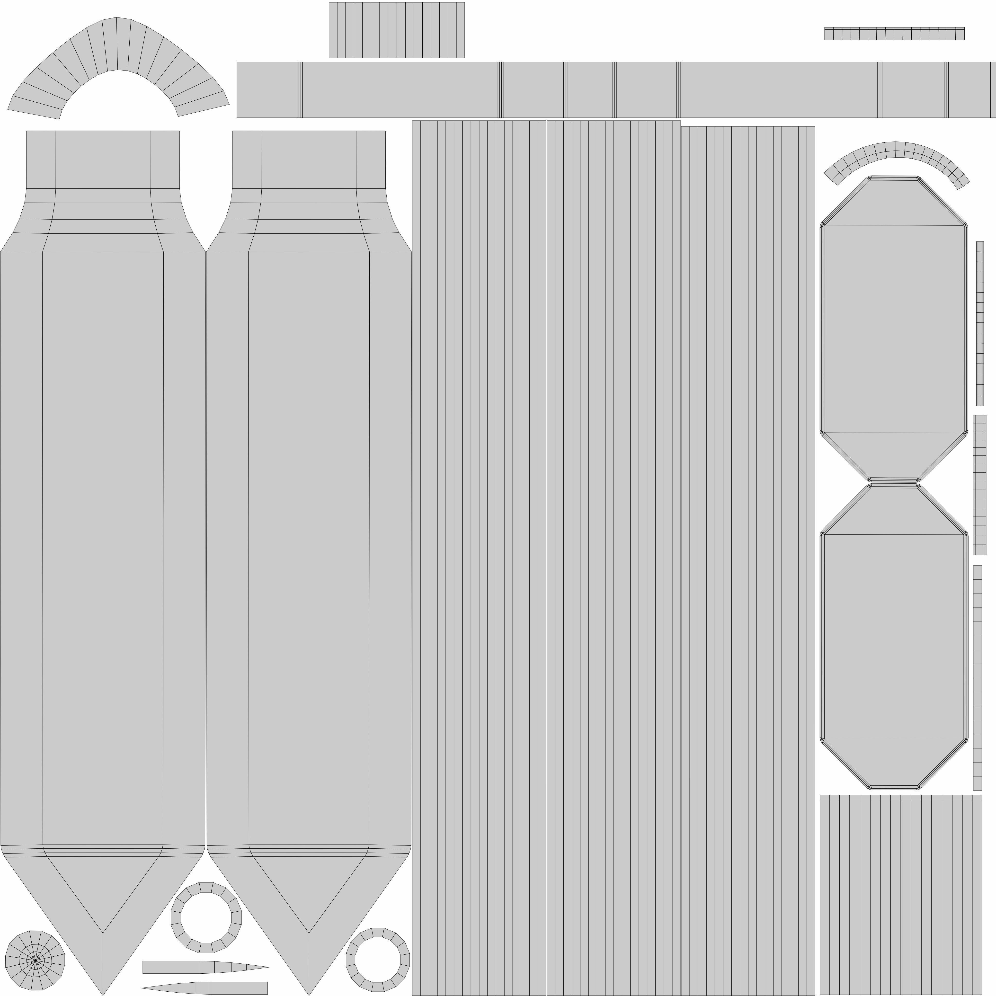 Spear with straight tip Low-poly 3D model_8