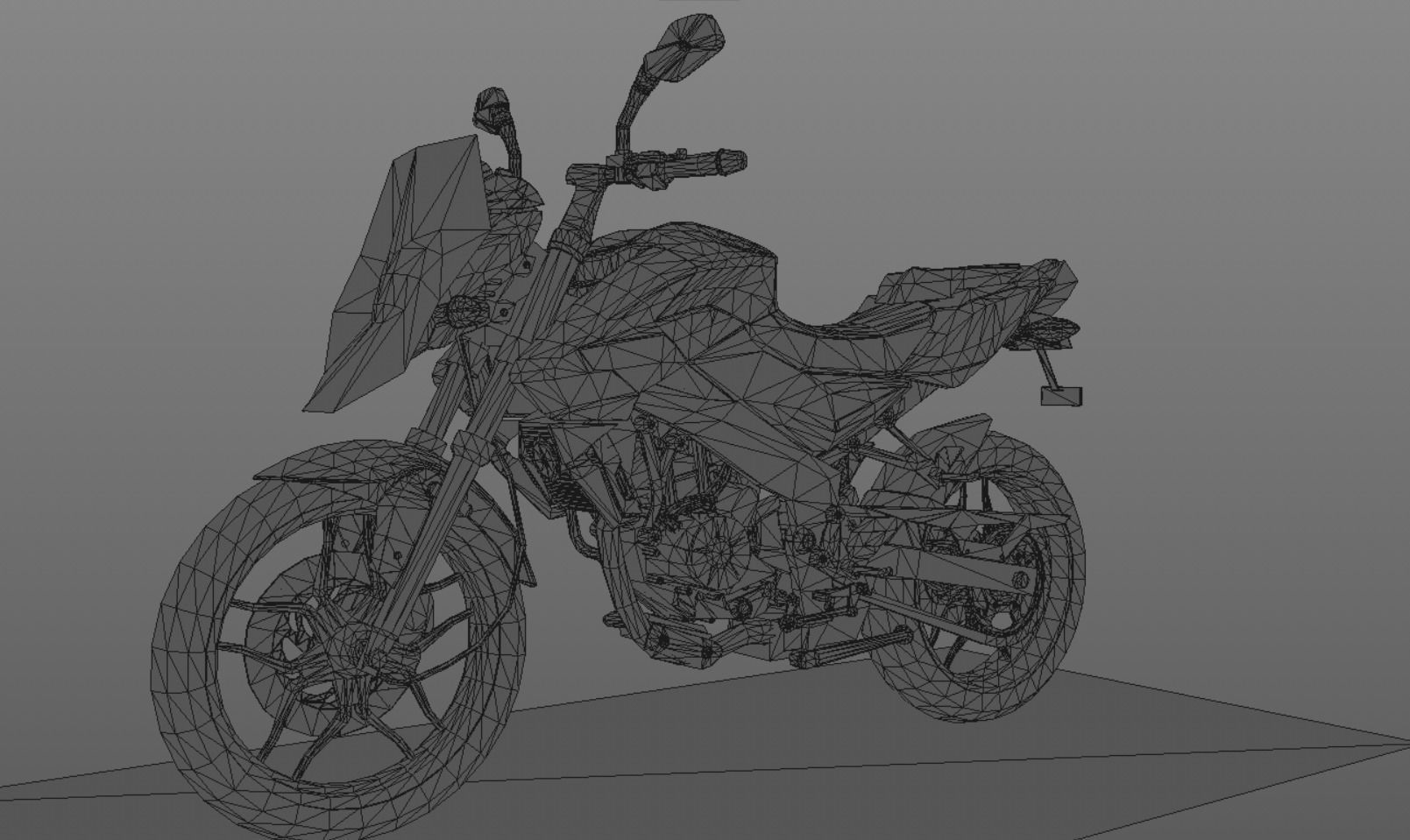 Bajaj Pulsar NS200 A High Performance Indian Sport Bike Low-poly 3D model_9