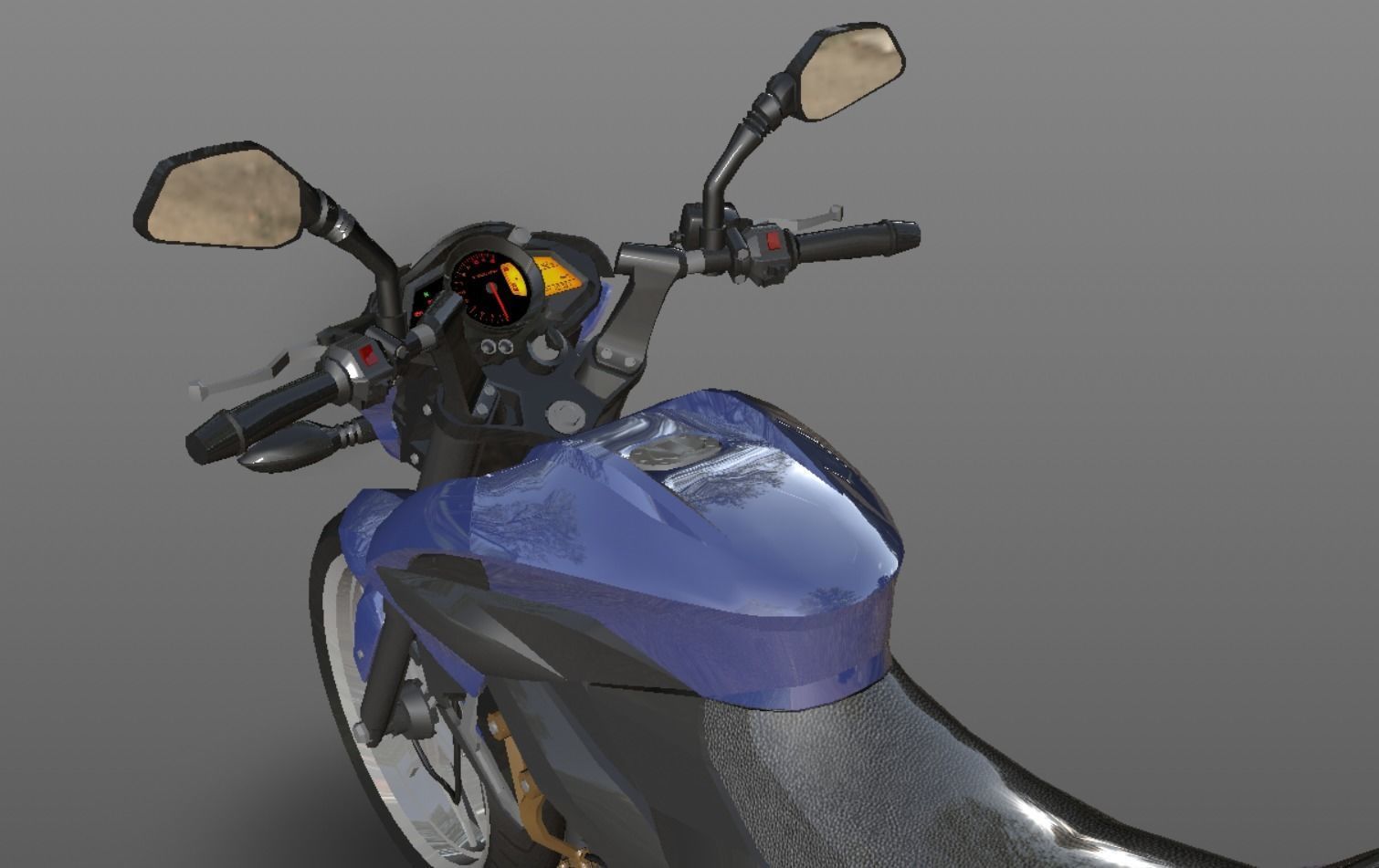 Bajaj Pulsar NS200 A High Performance Indian Sport Bike Low-poly 3D model_7