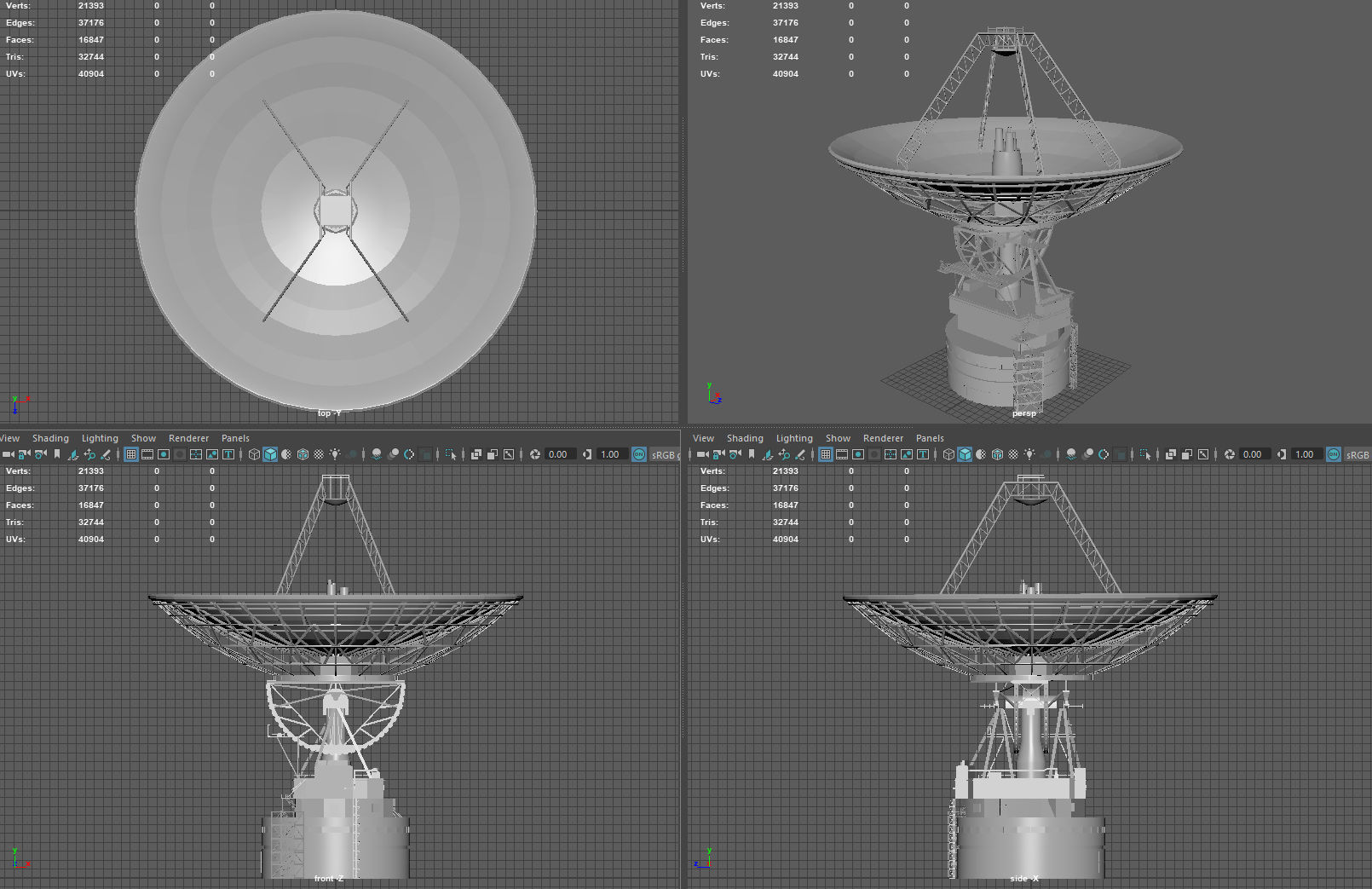 3D model Deep Space Network Antenna VR / AR / lowpoly CGTrader
