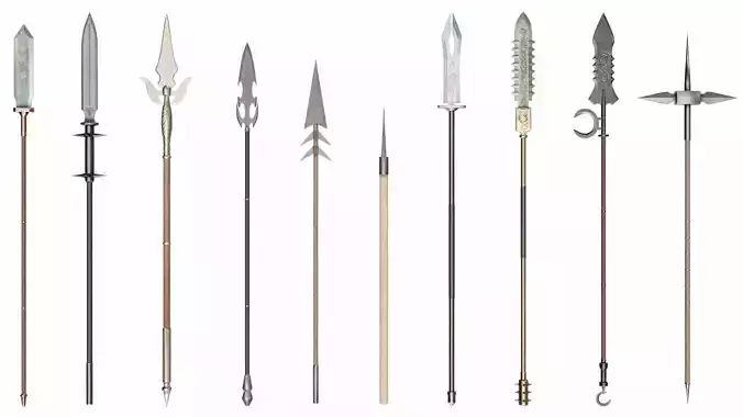 Collection of 10 fantasy spears