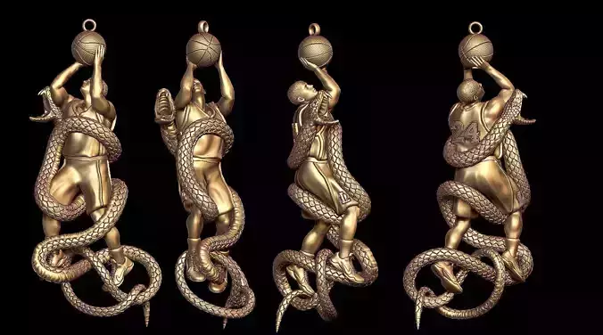 Kobe Pendant with Snake 