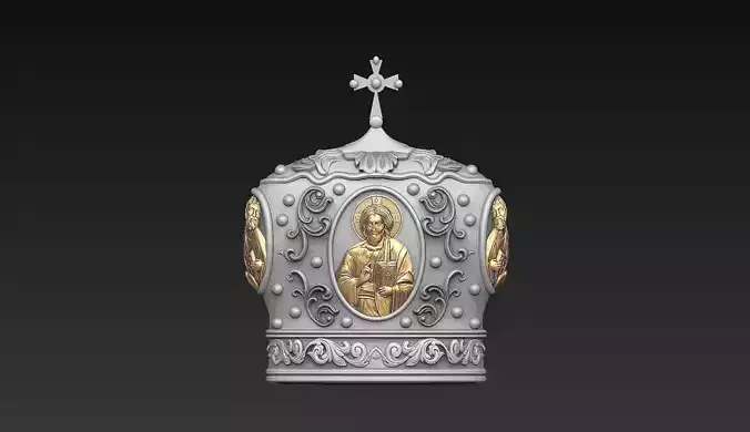 Crowne  orthodox Jesus 3D print model