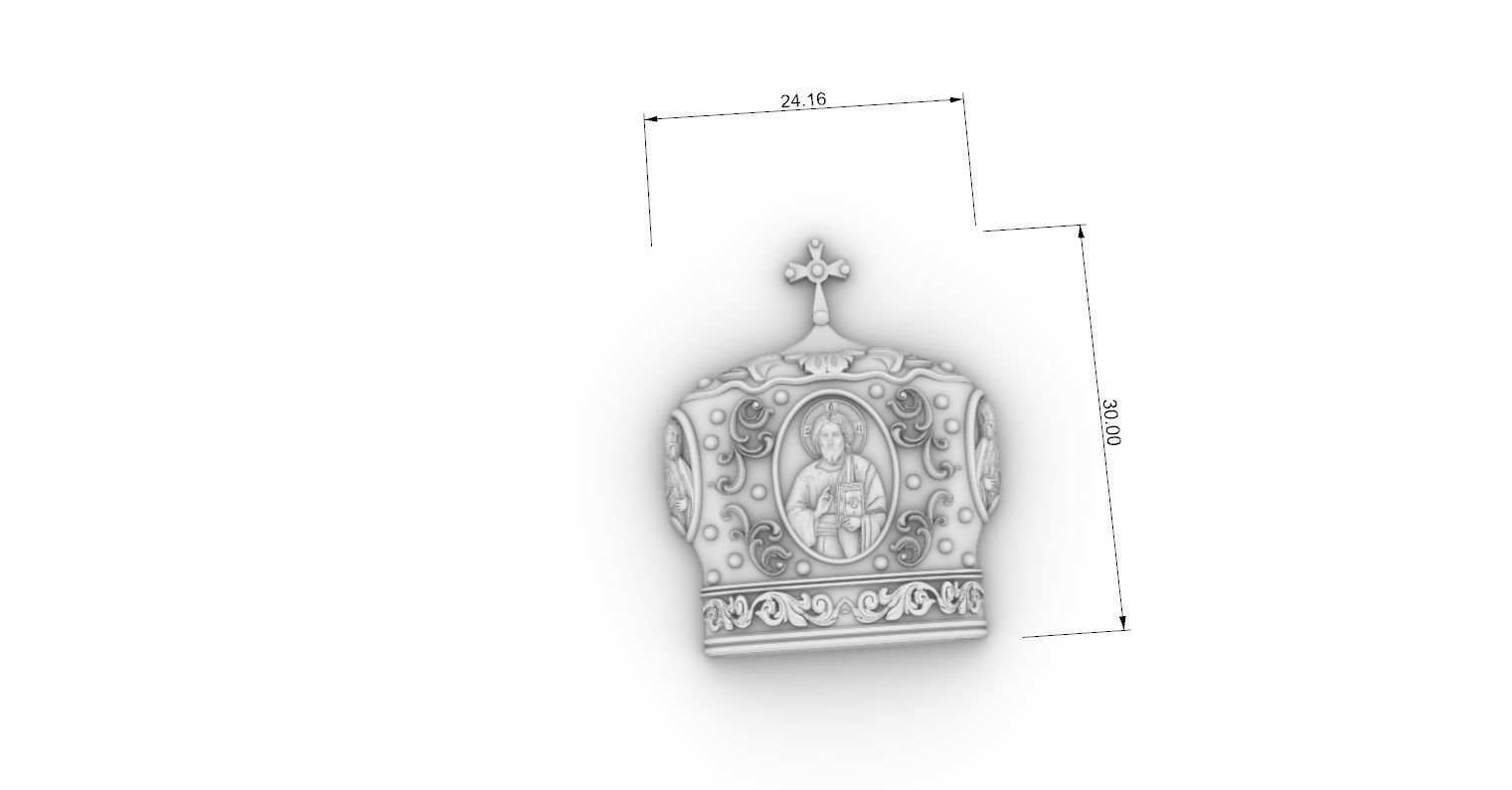 Crowne  orthodox Jesus 3D print model_5
