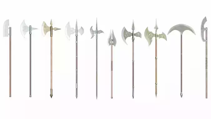 Collection of 10 halberds