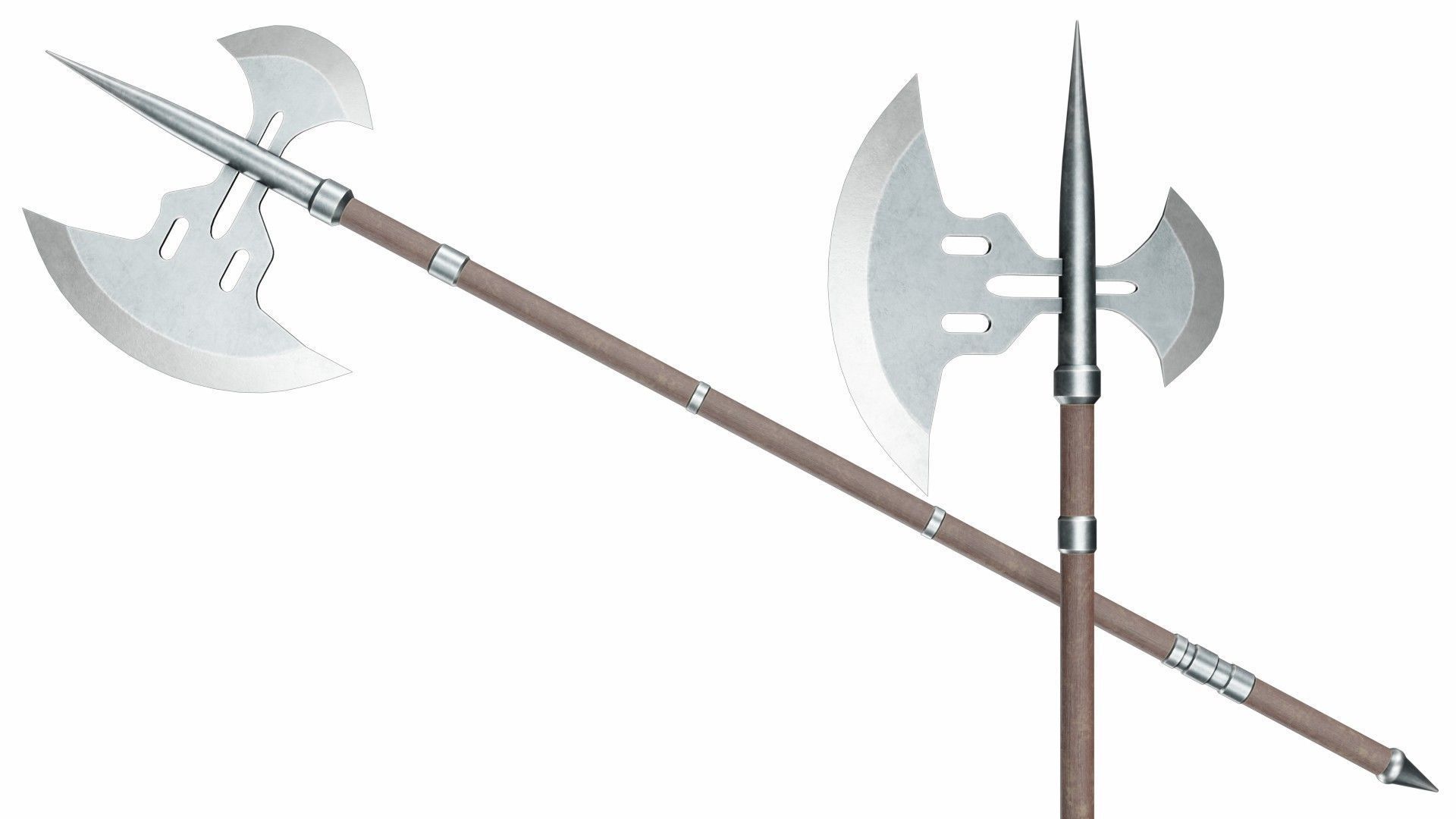 Collection of 10 halberds 3D model_4