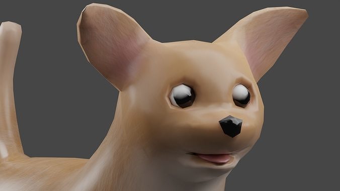 Chihuahua Low-poly 3D model