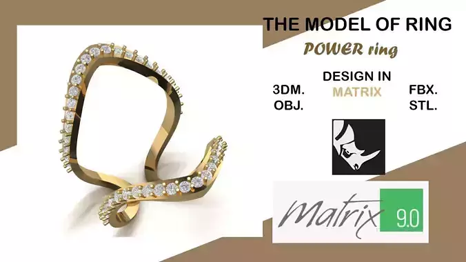 POWER model of ring VOL 17 3D print model