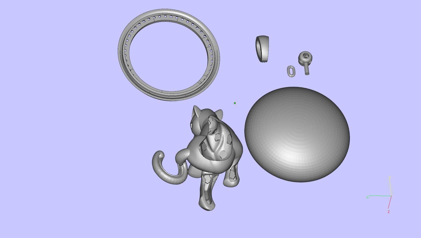 PANTHER pendant 3D print model_10