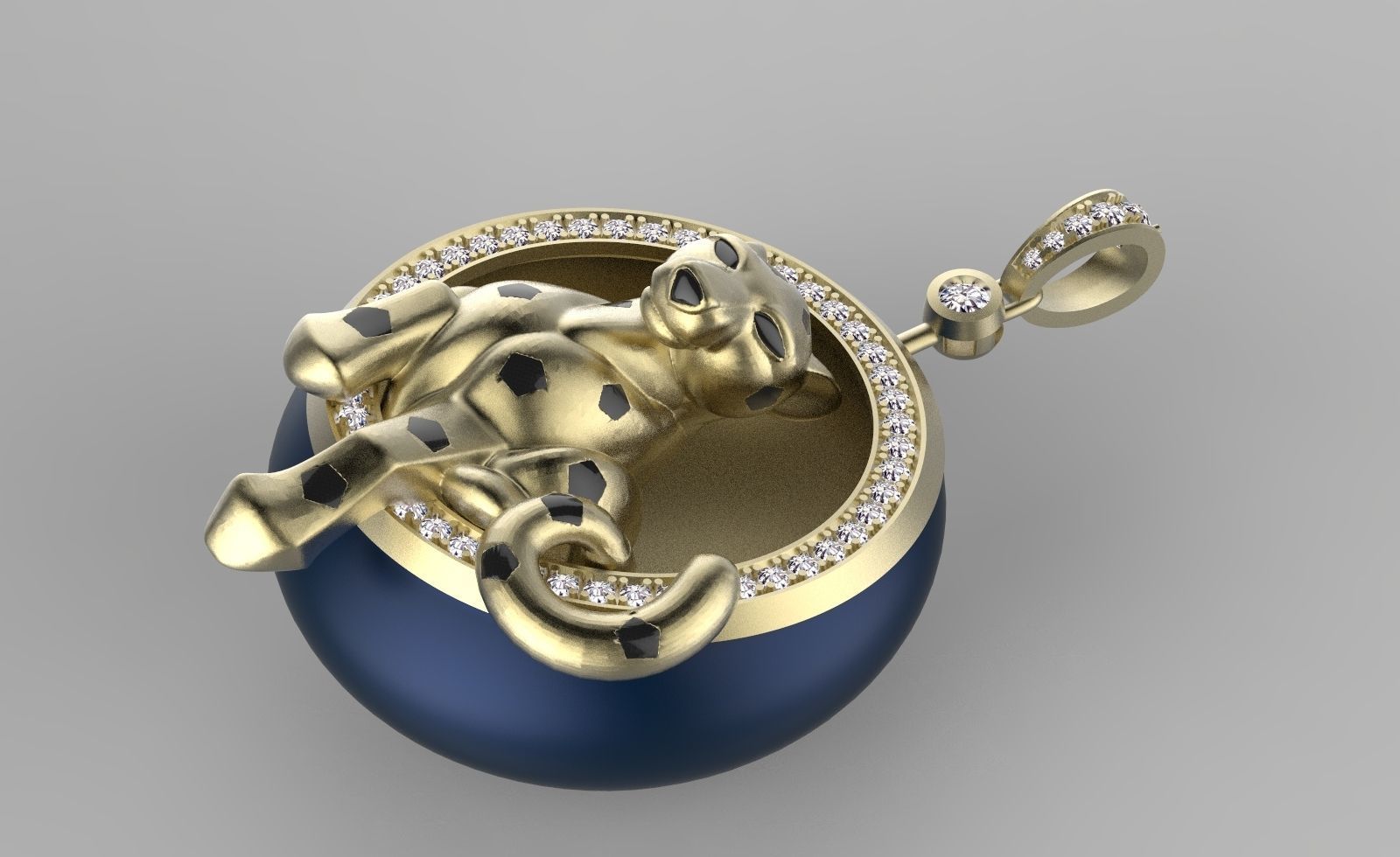 PANTHER pendant 3D print model_1