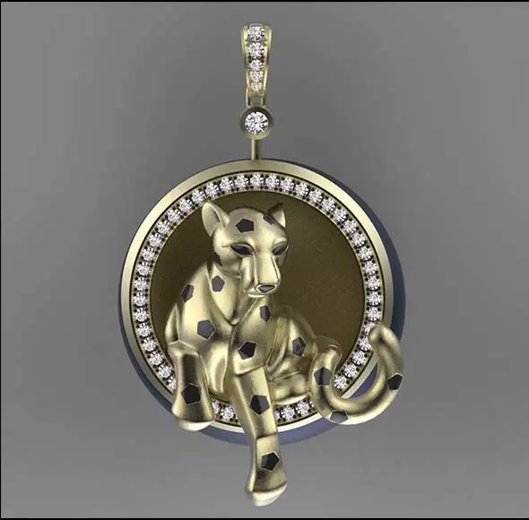 PANTHER pendant 3D print model_0