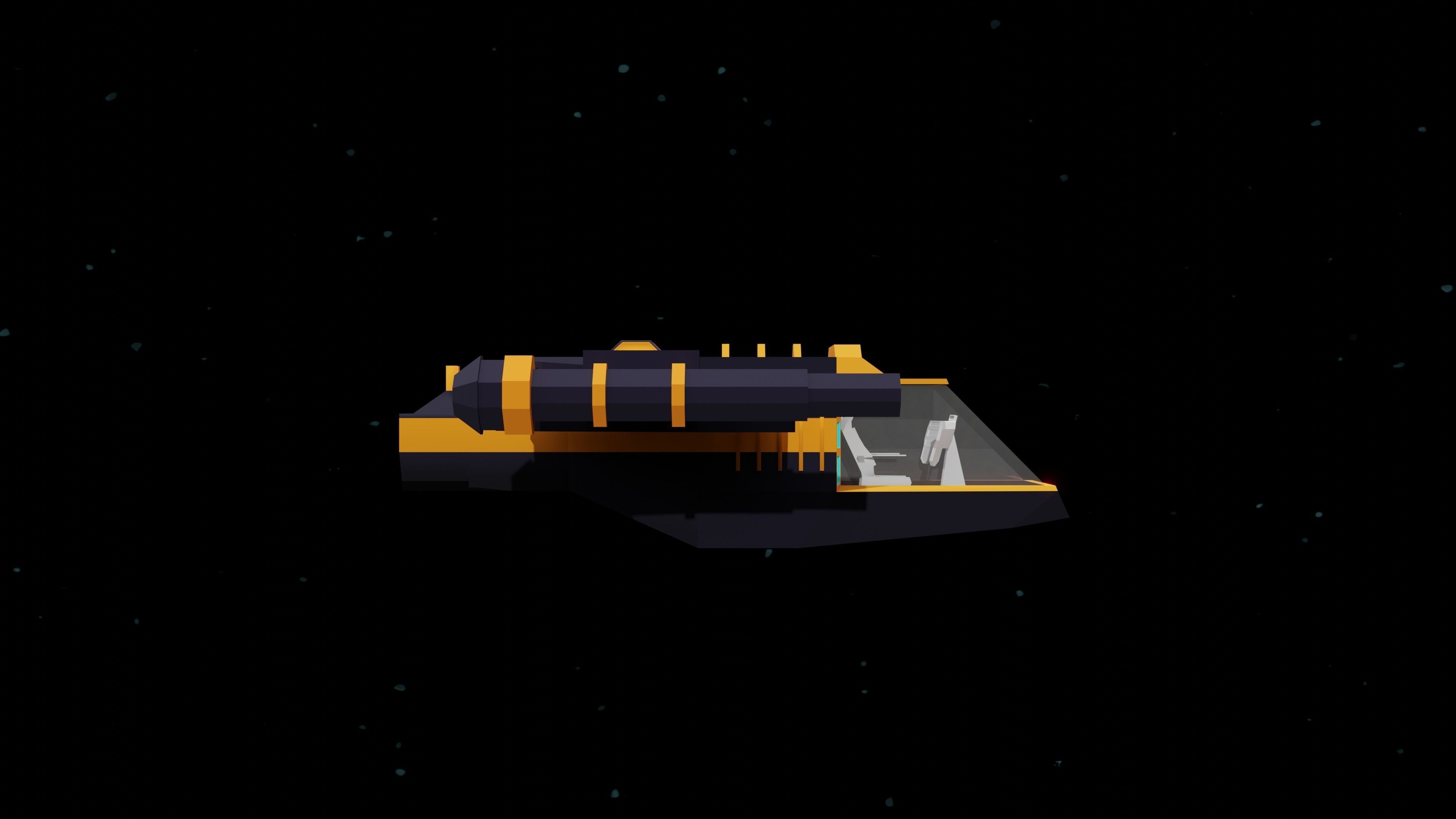 6 Sci-Fi Low Poly Ships with 5 Different Color Variations Low-poly 3D model_32